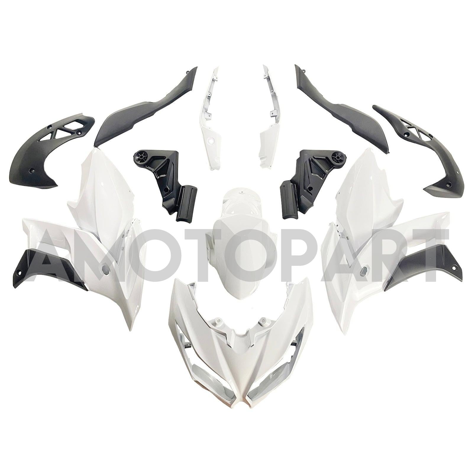 Amotopart 2015-2021 Kawasaki Versys 650 White Fairing Kit