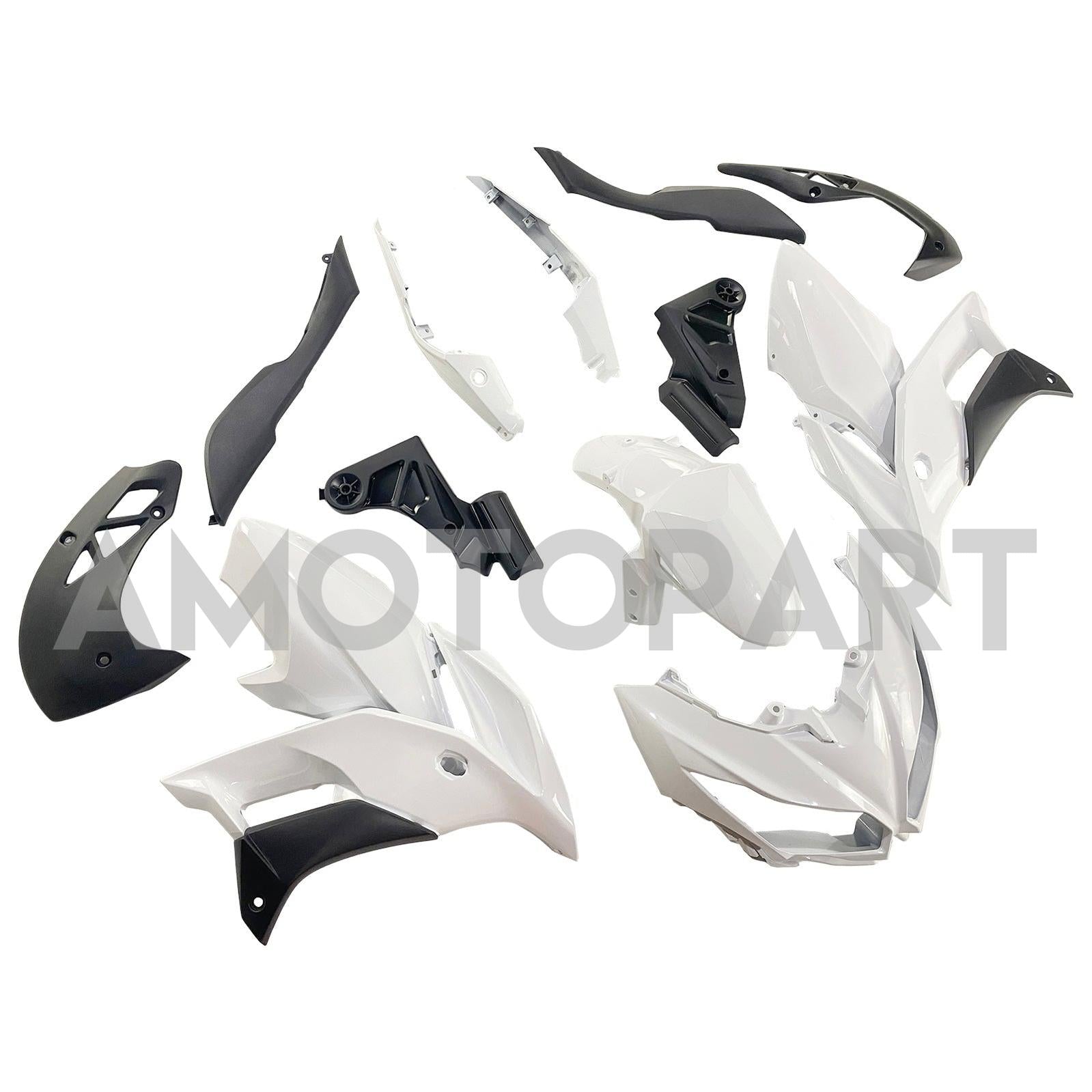 Amotopart 2015-2021 Kawasaki Versys 650 Kit de carenado blanco