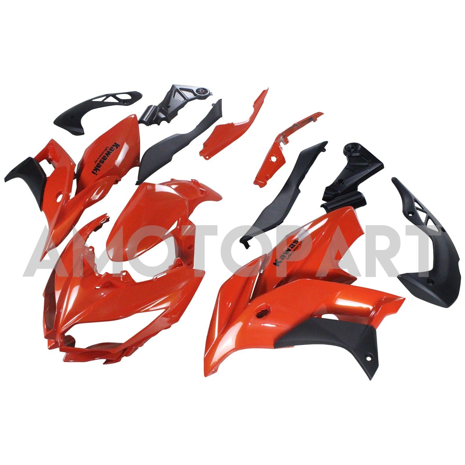 Amotopart 2015-2021 Kawasaki Versys 650 Kit de carenado rojo