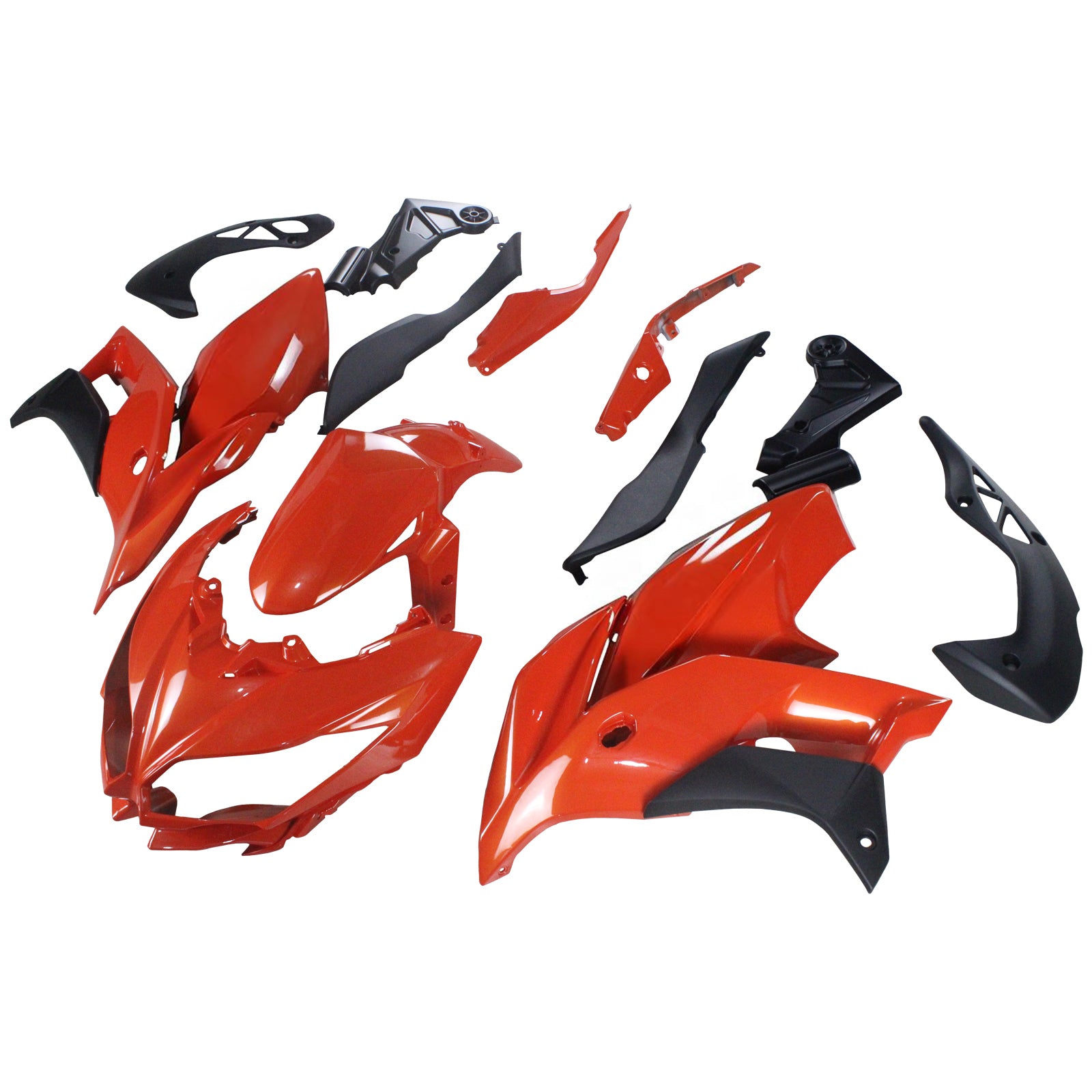 Amotopart 2015-2021 Kawasaki Versys 650 Kit de carenado rojo