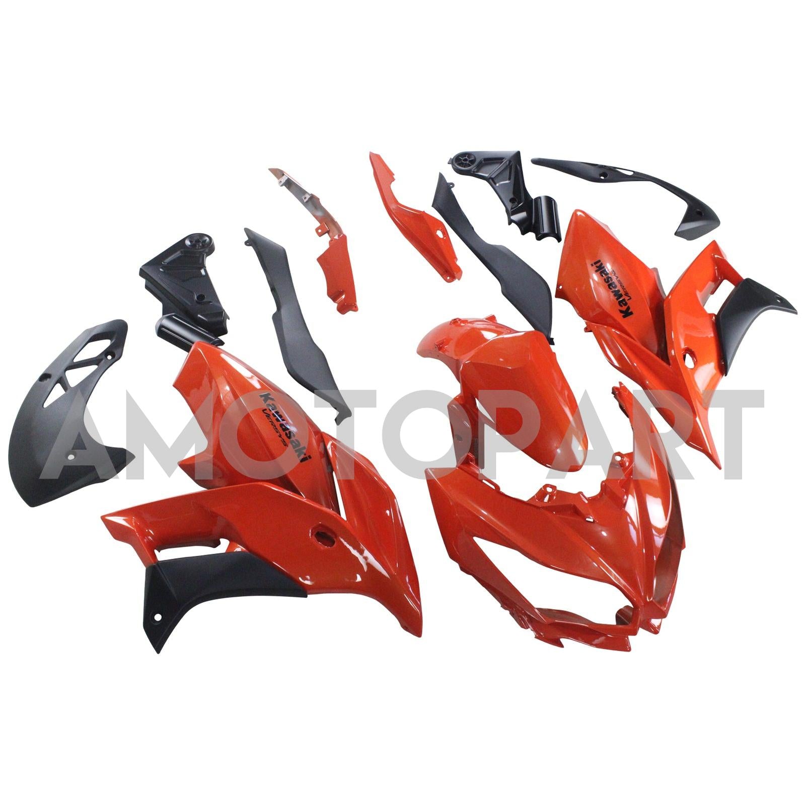 Amotopart 2015-2021 Kawasaki Versys 650 Kit de carenado rojo