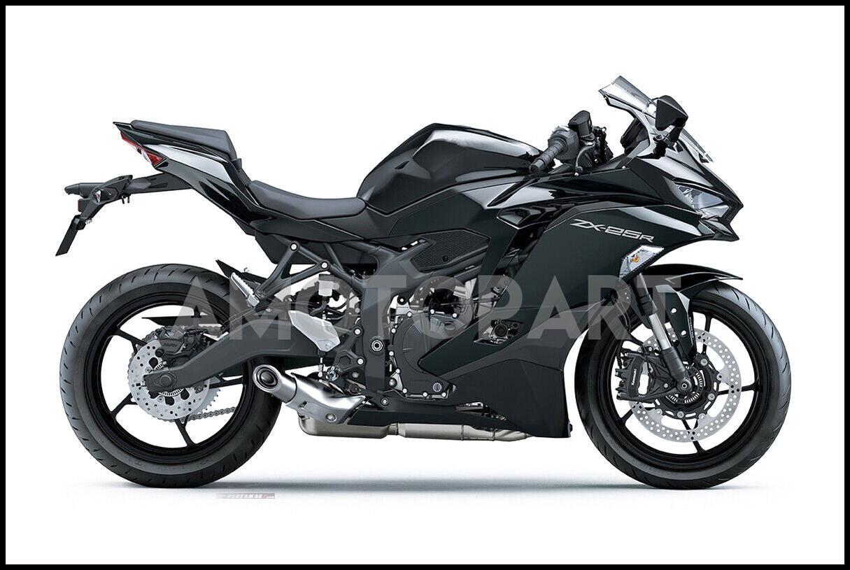 Amotopart 2019-2025 Kawasaki Ninja ZX25R ZX4R ZX4RR Black Fairing Kit