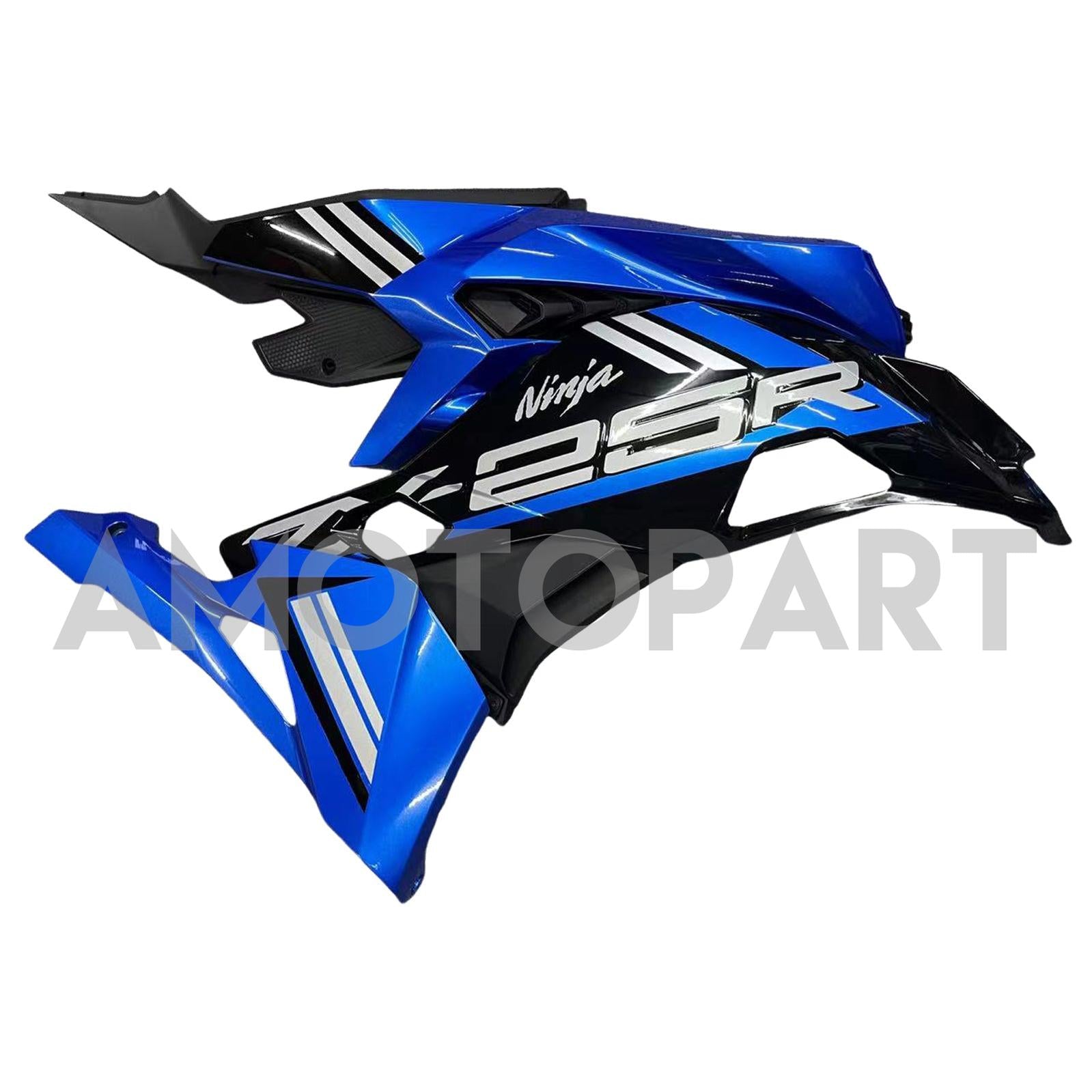 Amotopart 2019-2025 Kawasaki Ninja ZX-25R ZX-4R ZX-4RR Black Blue Fairing Kit