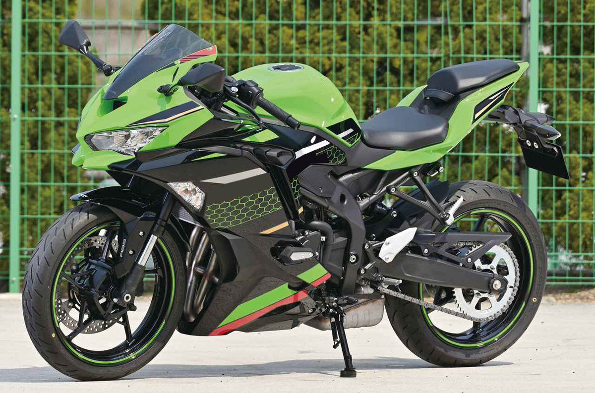 Amotopart 2019-2025 Kawasaki Ninja ZX25R ZX4R ZX4RR Green Black Fairing Kit