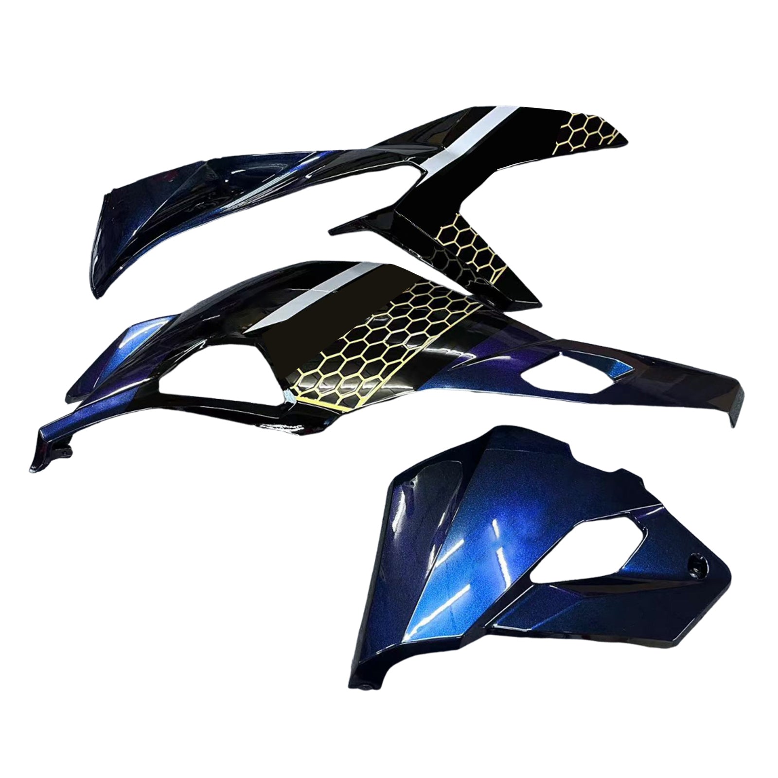 Amotopart 2019-2025 Kawasaki Ninja ZX25R ZX4R ZX4RR Gradient Purple&Blue Fairing Kit