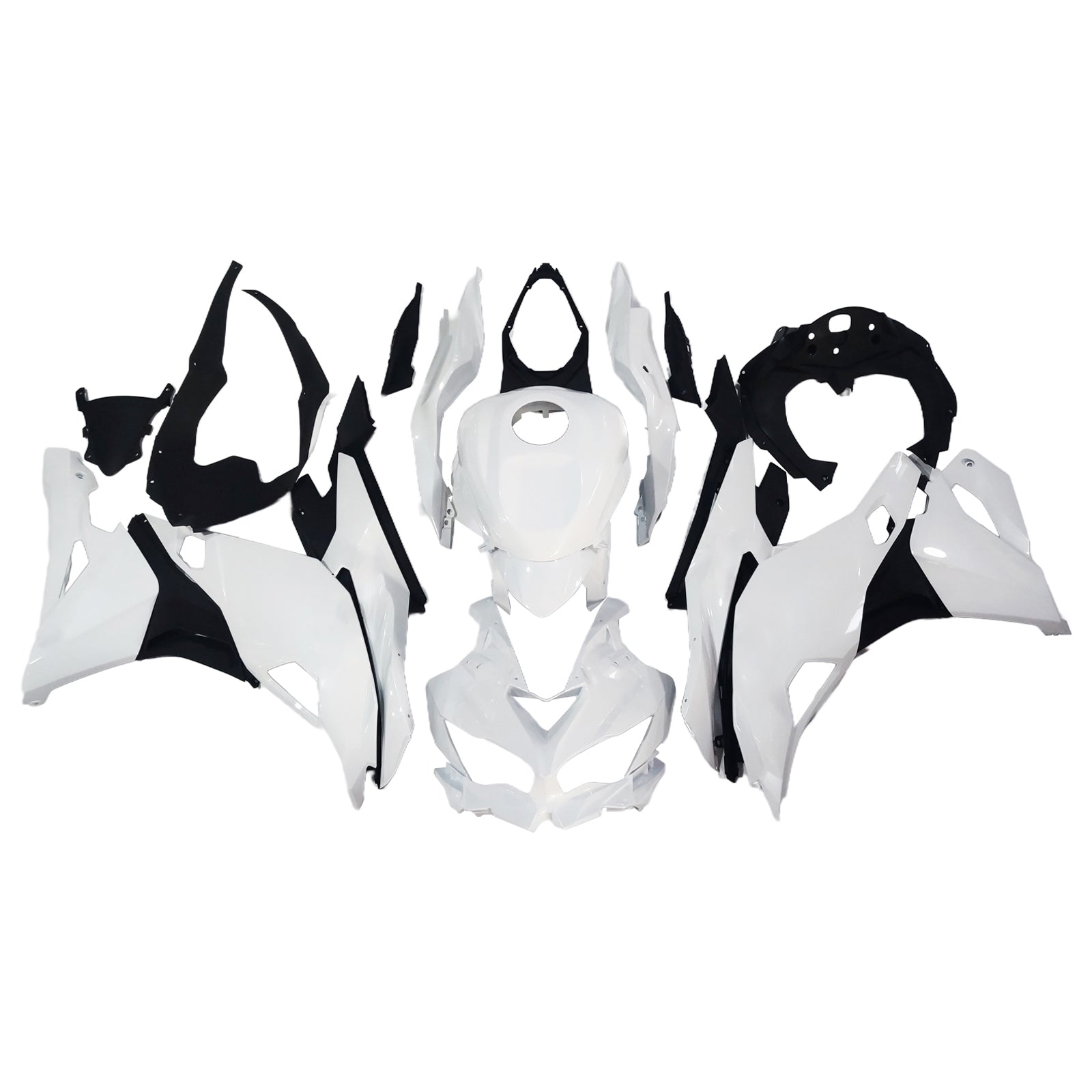 Amotopart 2019-2025 Kawasaki Ninja ZX25R ZX4R ZX4RR Pearl White Fairing Kit