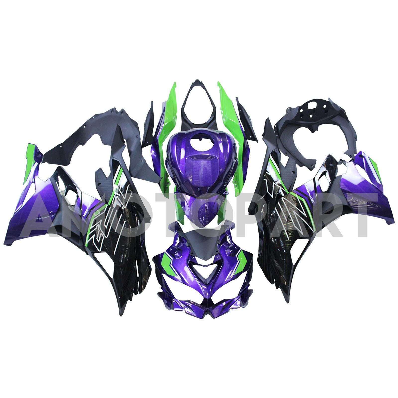 Amotopart 2019-2025 Kawasaki Ninja ZX25R ZX4R ZX4RR Black Blue Green Fairing Kit