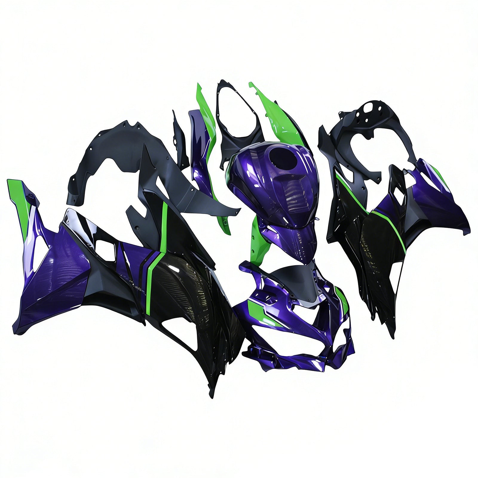 Amotopart 2019-2024 Kawasaki Ninja ZX25R ZX4R ZX4RR ブラック ブルー グリーン フェアリングキット