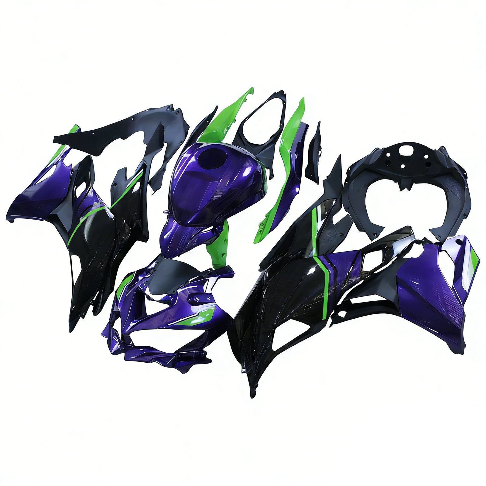 Amotopart 2019-2024 Kawasaki Ninja ZX25R ZX4R ZX4RR ブラック ブルー グリーン フェアリングキット