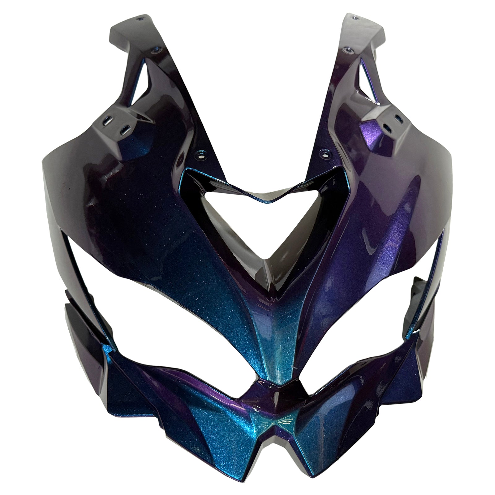 Amotopart 2019-2024 Kawasaki Ninja ZX25R ZX4R ZX4RR グラデーション ブルー & パープル フェアリングキット