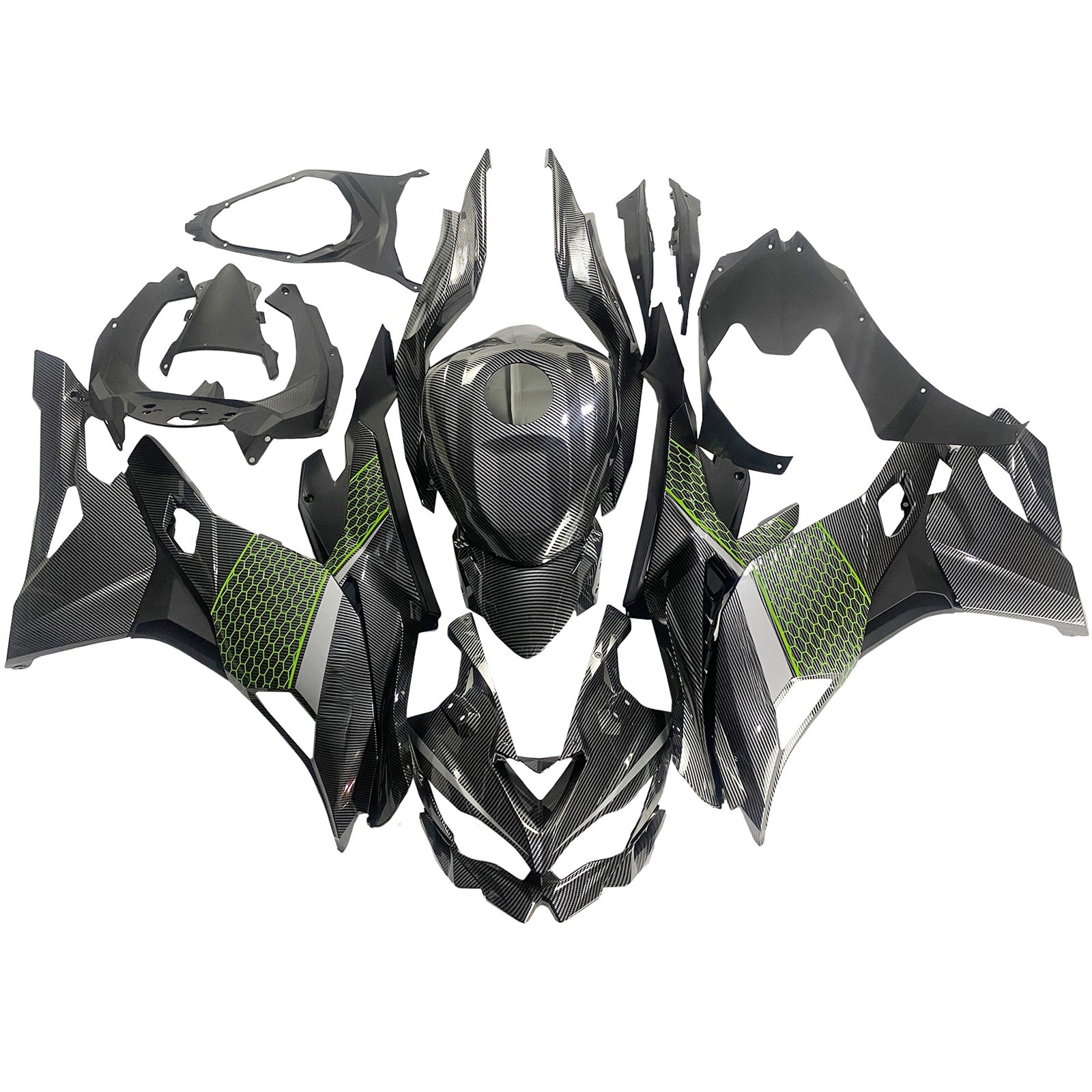 Amotopart 2019-2026 Kawasaki Ninja ZX25R ZX4R ZX4RR Carbon Fiber Fairing Kit