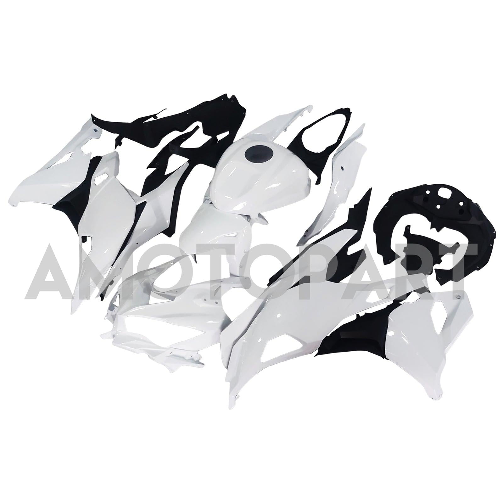 Amotopart 2019-2025 Kawasaki Ninja ZX25R ZX4R ZX4RR Pearl White Fairing Kit