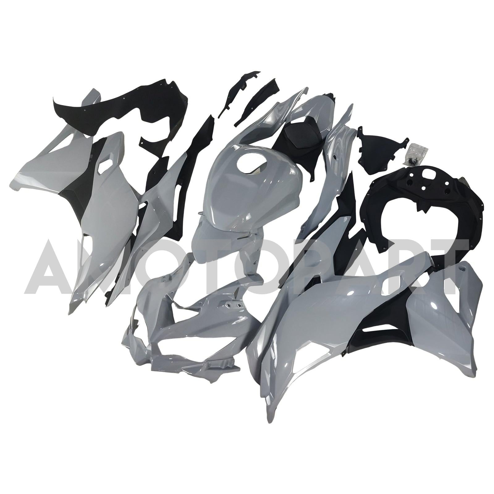 Amotopart 2019-2025 Kawasaki Ninja Zx25R ZX4R ZX4RR Glossy Gray Fairing Kit