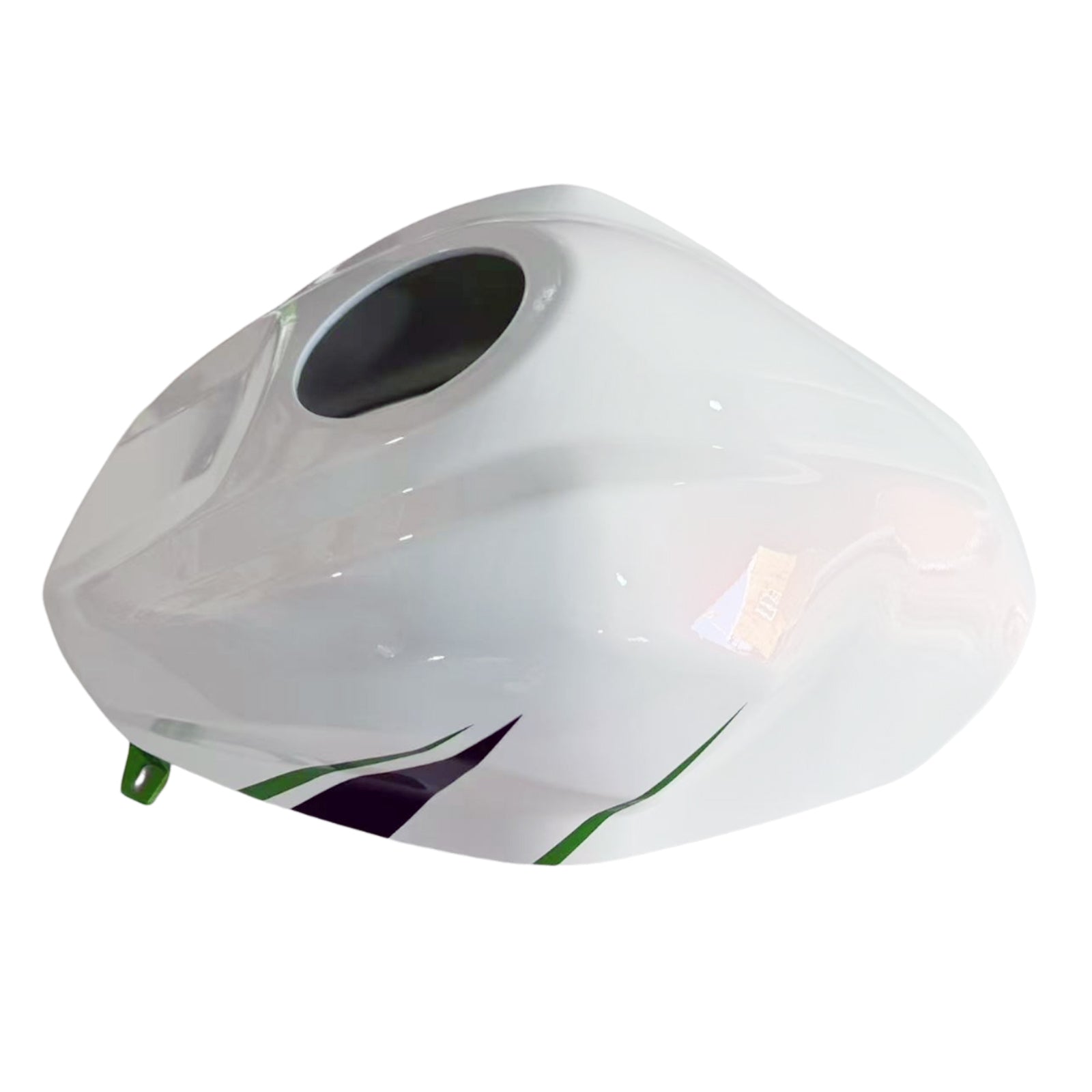 Amotopart 2019-2026 Ninja ZX-25R ZX-4R ZX-4RR Kawasaki blanc avec kit de carénage à rayures vertes