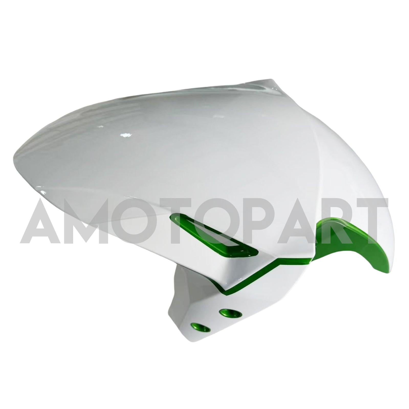 Amotopart 2019-2025 Ninja ZX-25R ZX-4R ZX-4RR Kawasaki White with Green Stripes Fairing Kit
