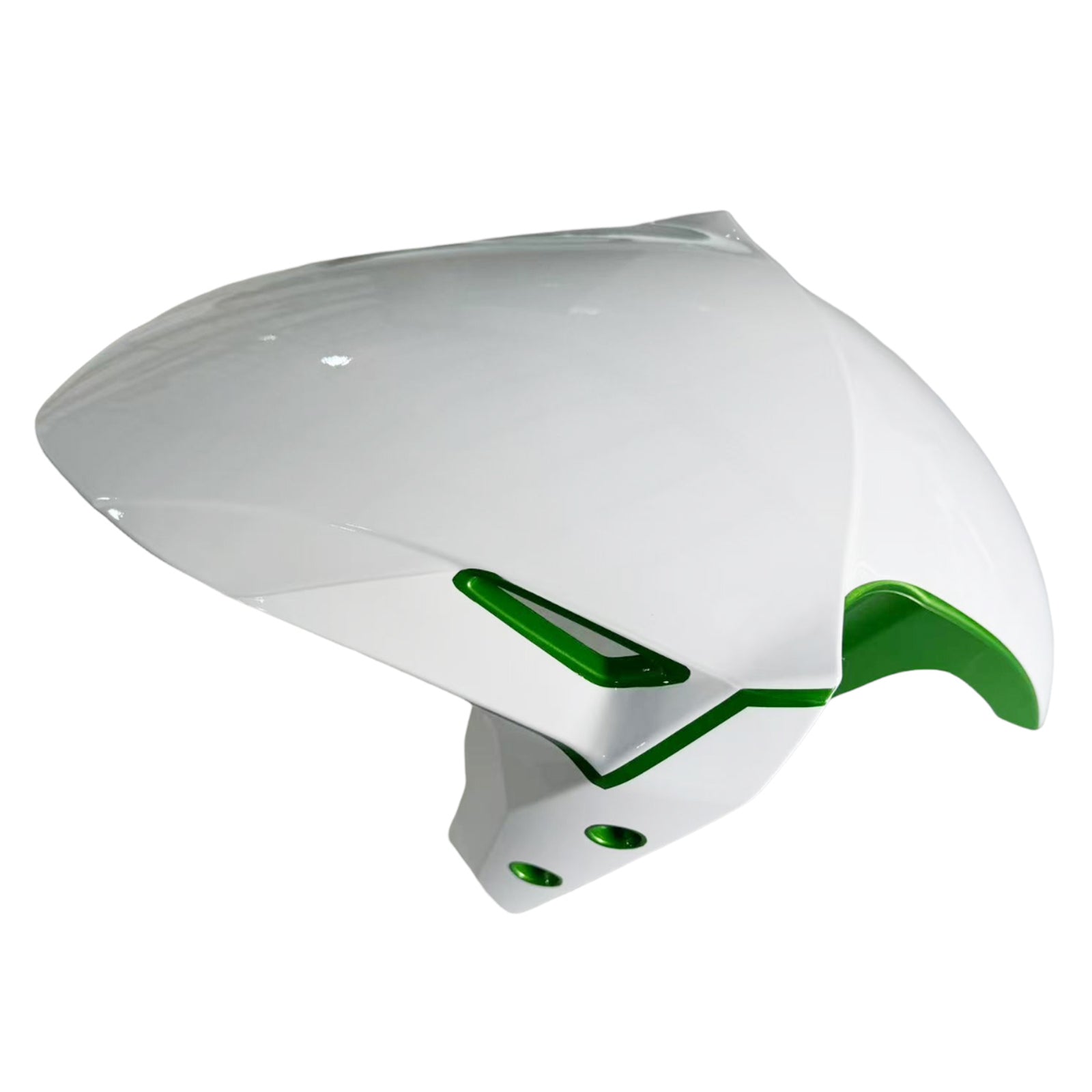Amotopart 2019-2026 Ninja ZX-25R ZX-4R ZX-4RR Kawasaki blanc avec kit de carénage à rayures vertes