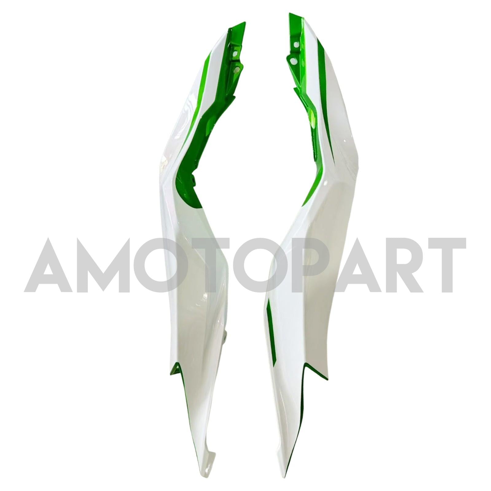 Amotopart 2019-2025 Ninja ZX-25R ZX-4R ZX-4RR Kawasaki White with Green Stripes Fairing Kit