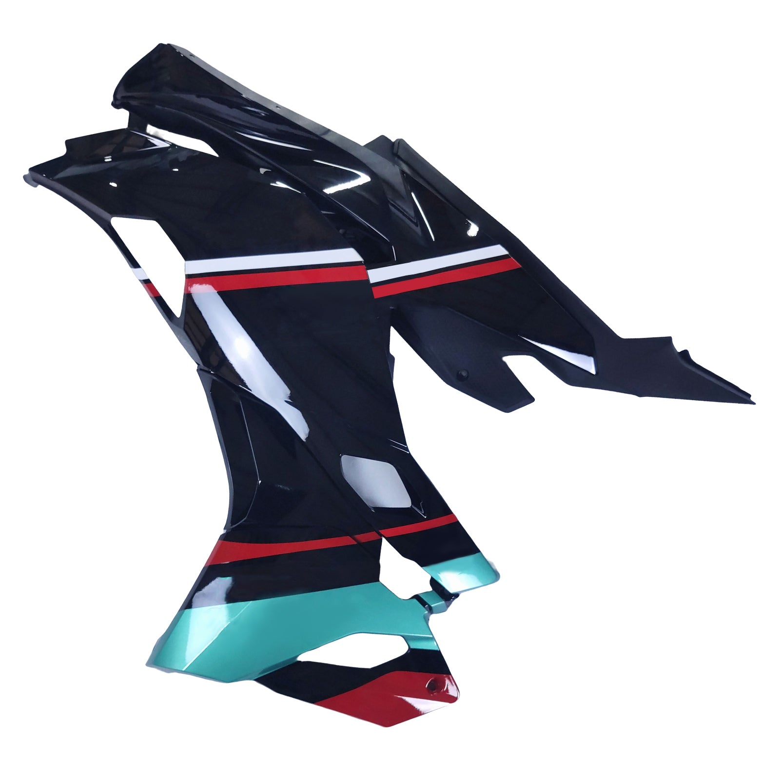 Amotopart 2019-2025 Ninja ZX-25R ZX-4R ZX-4RR Kawasaki Green & Red Stripes Fairing Kit