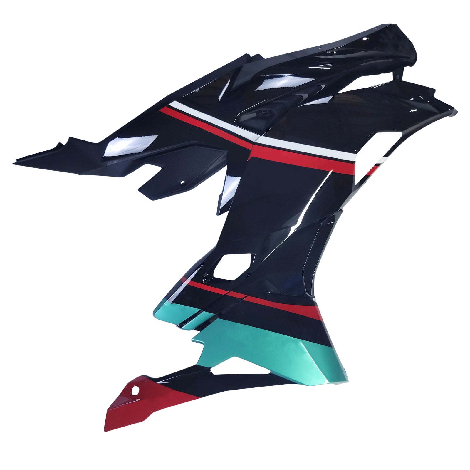 Amotopart 2019-2025 Ninja ZX-25R ZX-4R ZX-4RR Kawasaki Green & Red Stripes Fairing Kit