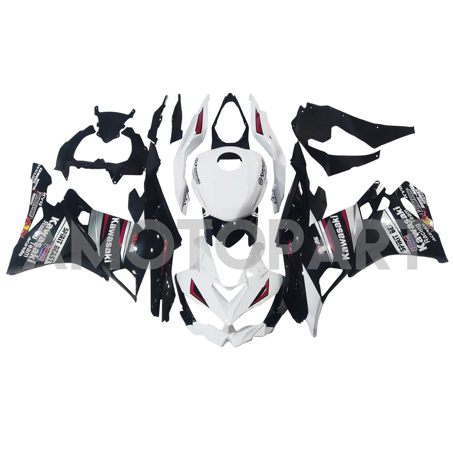 Amotopart 2019–2025 Ninja ZX-25R ZX-4R ZX-4RR Kawasaki, Schwarz&Weißes Verkleidungsset
