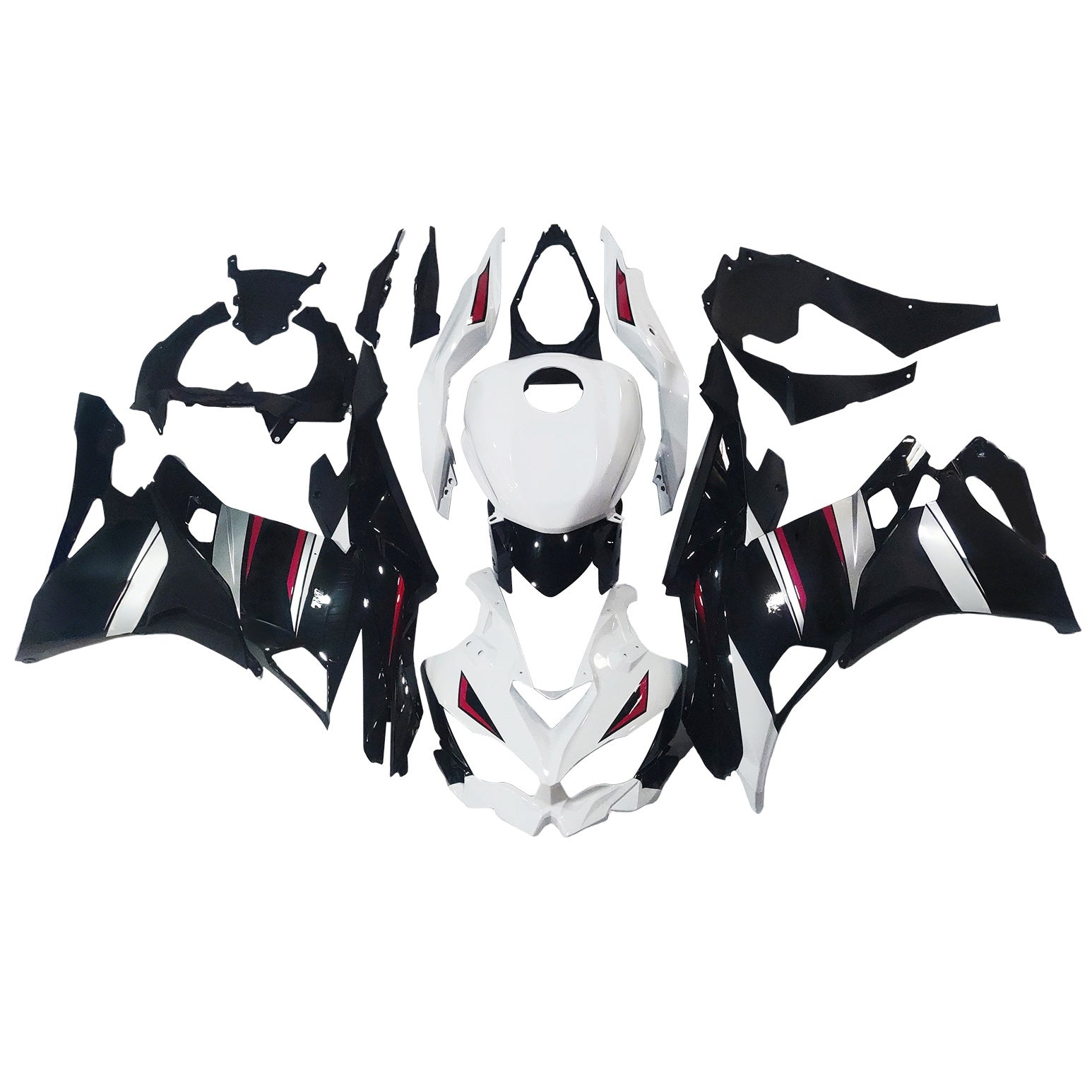 Amotopart 2019-2026 Ninja ZX-25R ZX-4R ZX-4RR Kawasaki Black&White Fairing Kit