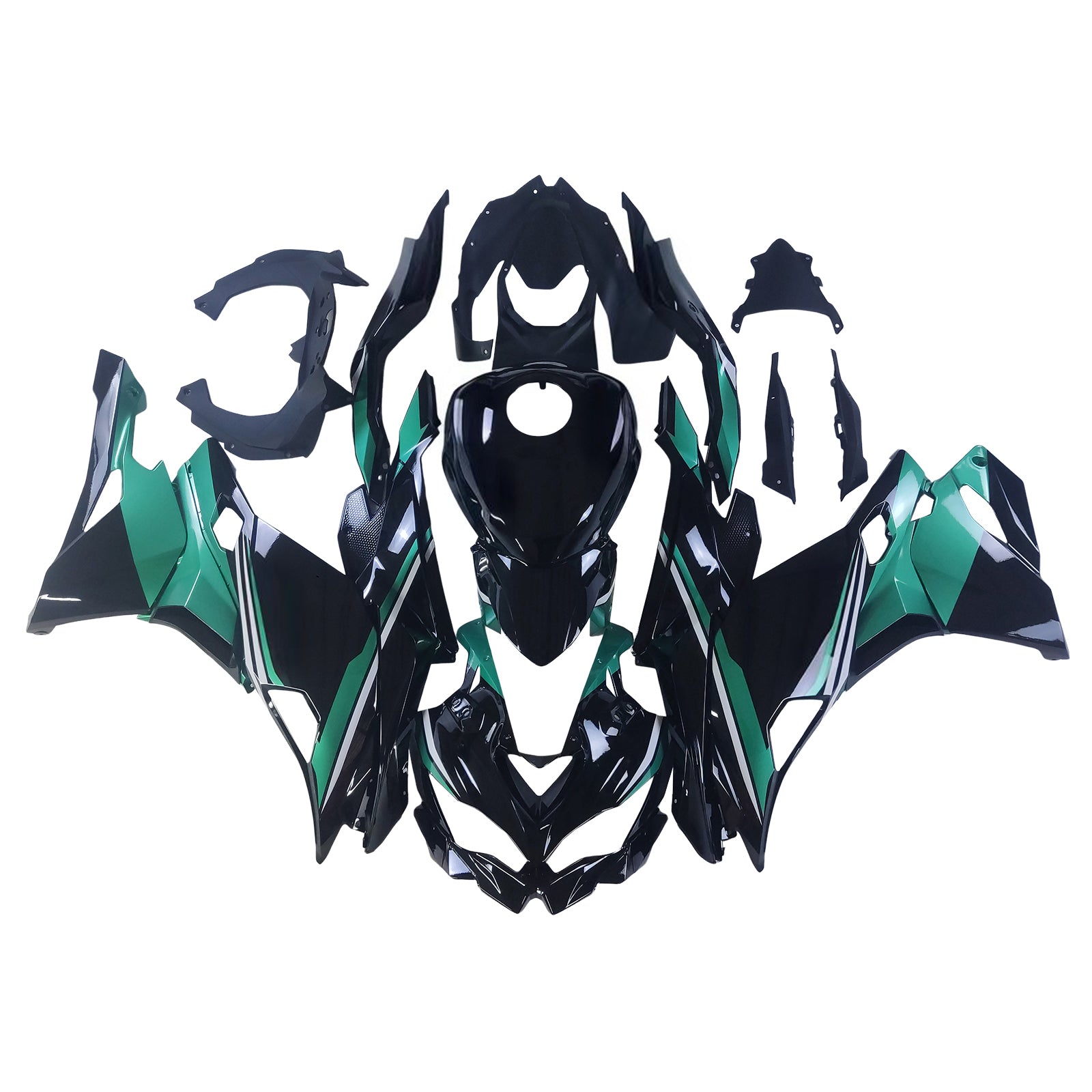 Amotopart 2019-2025 Ninja ZX-25R ZX-4R ZX-4RR Kawasaki Green&Black Fairing Kit
