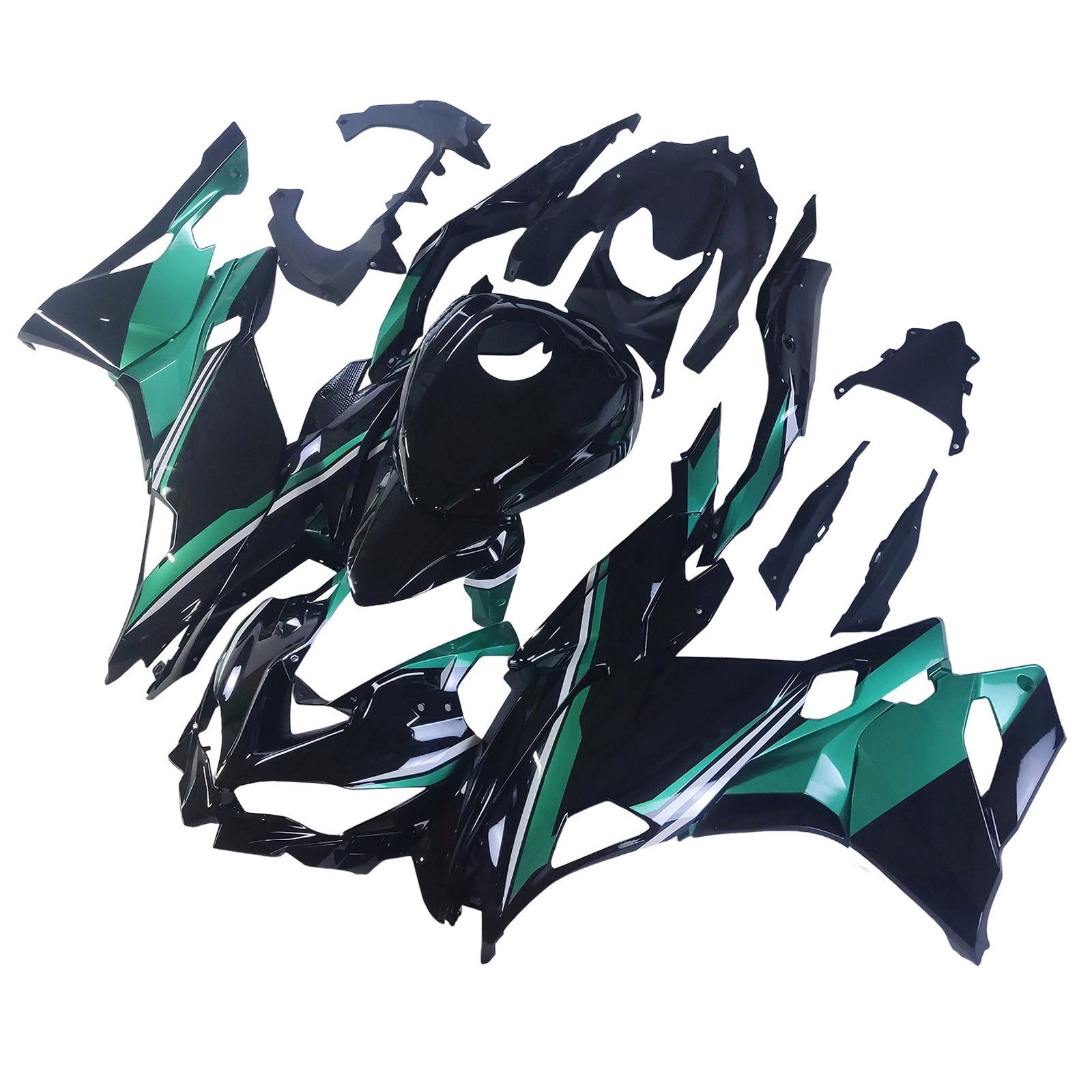 Amotopart 2019-2025 Ninja ZX-25R ZX-4R ZX-4RR Kawasaki Green&Black Fairing Kit