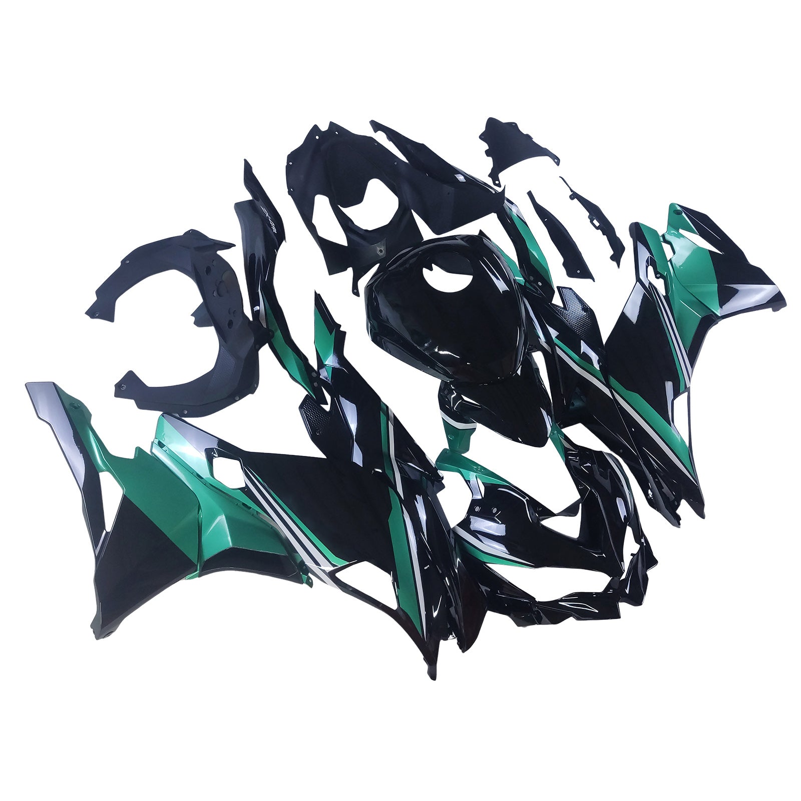 Amotopart 2019-2025 Ninja ZX-25R ZX-4R ZX-4RR Kawasaki Green&Black Fairing Kit