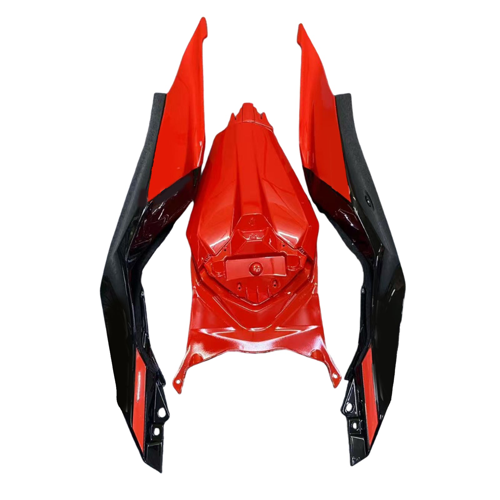 Amotopart 2019-2025 Ninja ZX-25R ZX-4R ZX-4RR Kawasaki Red & Silver Fairing Kit