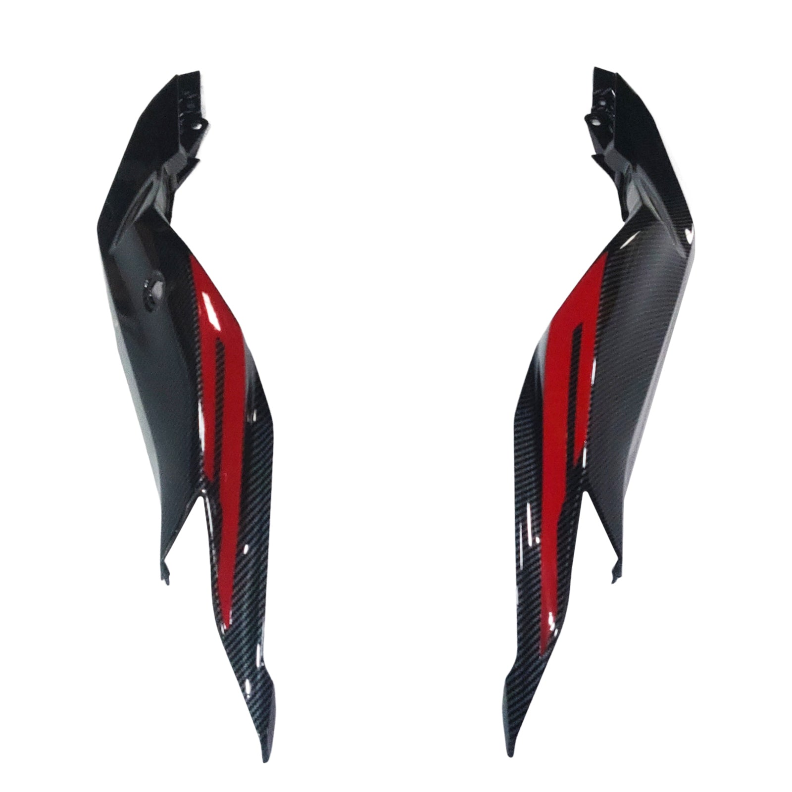 Amotopart 2019–2025 Ninja ZX-25R ZX-4R ZX-4RR Kawasaki Kohlefaser mit roten Akzenten Verkleidungsset