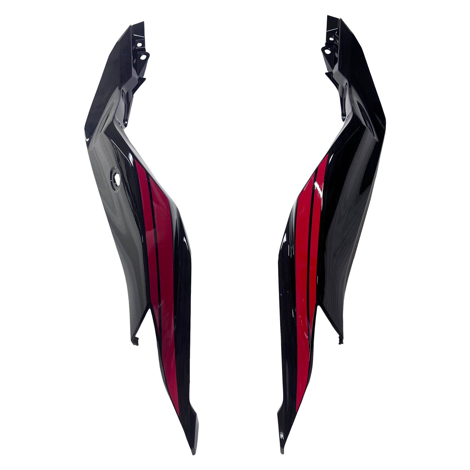 Amotopart 2019-2025 Ninja ZX-25R ZX-4R ZX-4RR Kawasaki Black & Red Stripes Fairing Kit