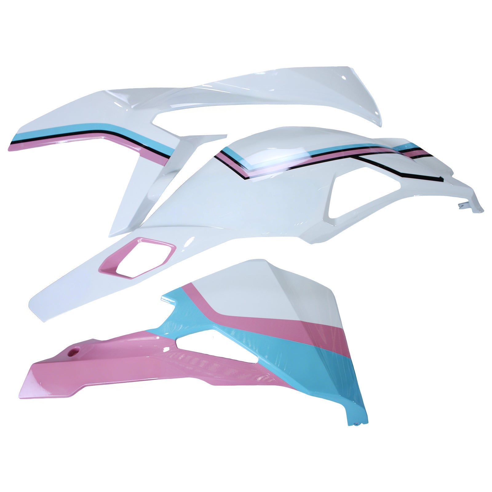 Amotopart 2019-2025 Ninja ZX-25R ZX-4R ZX-4RR Kawasaki Pink & Blue Fairing Kit