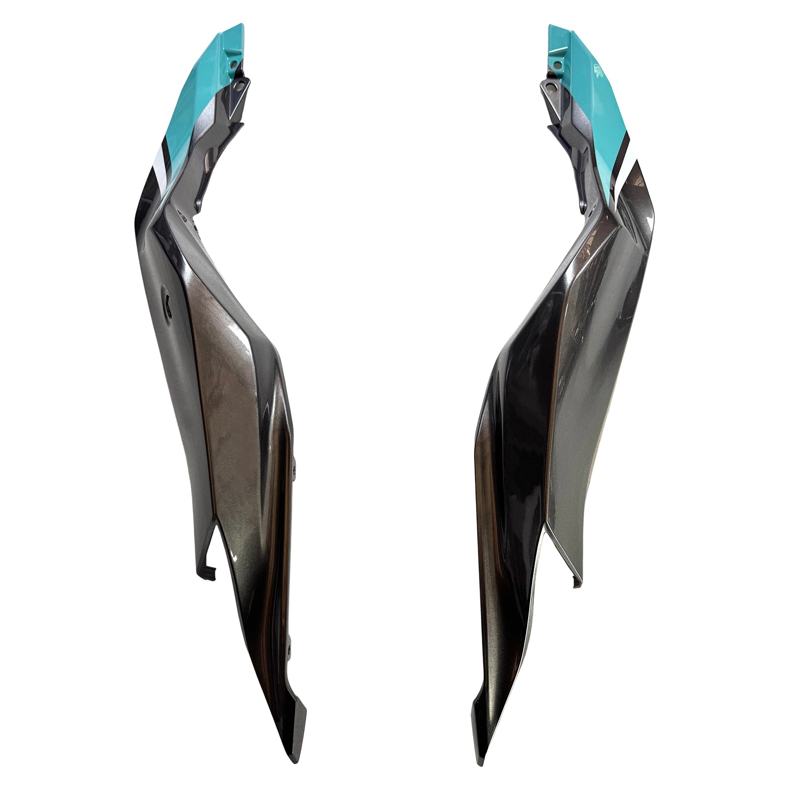 Amotopart 2019-2025 Ninja ZX-25R ZX-4R ZX-4RR Kawasaki Gray & Blue/Green Fairing Kit