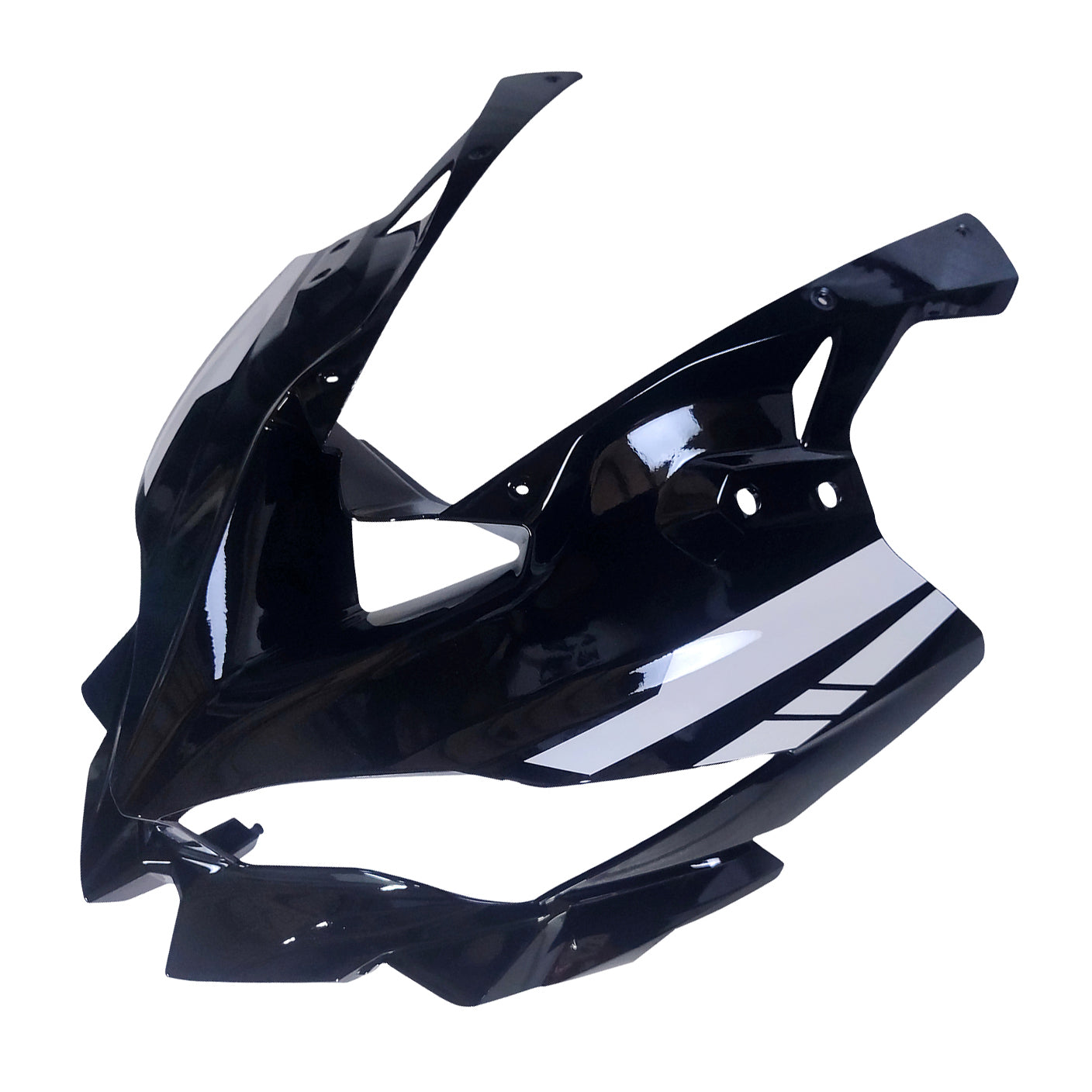 Amotopart 2019-2025 Ninja ZX-25R ZX-4R ZX-4RR Kawasaki Black & White Stripes Fairing Kit
