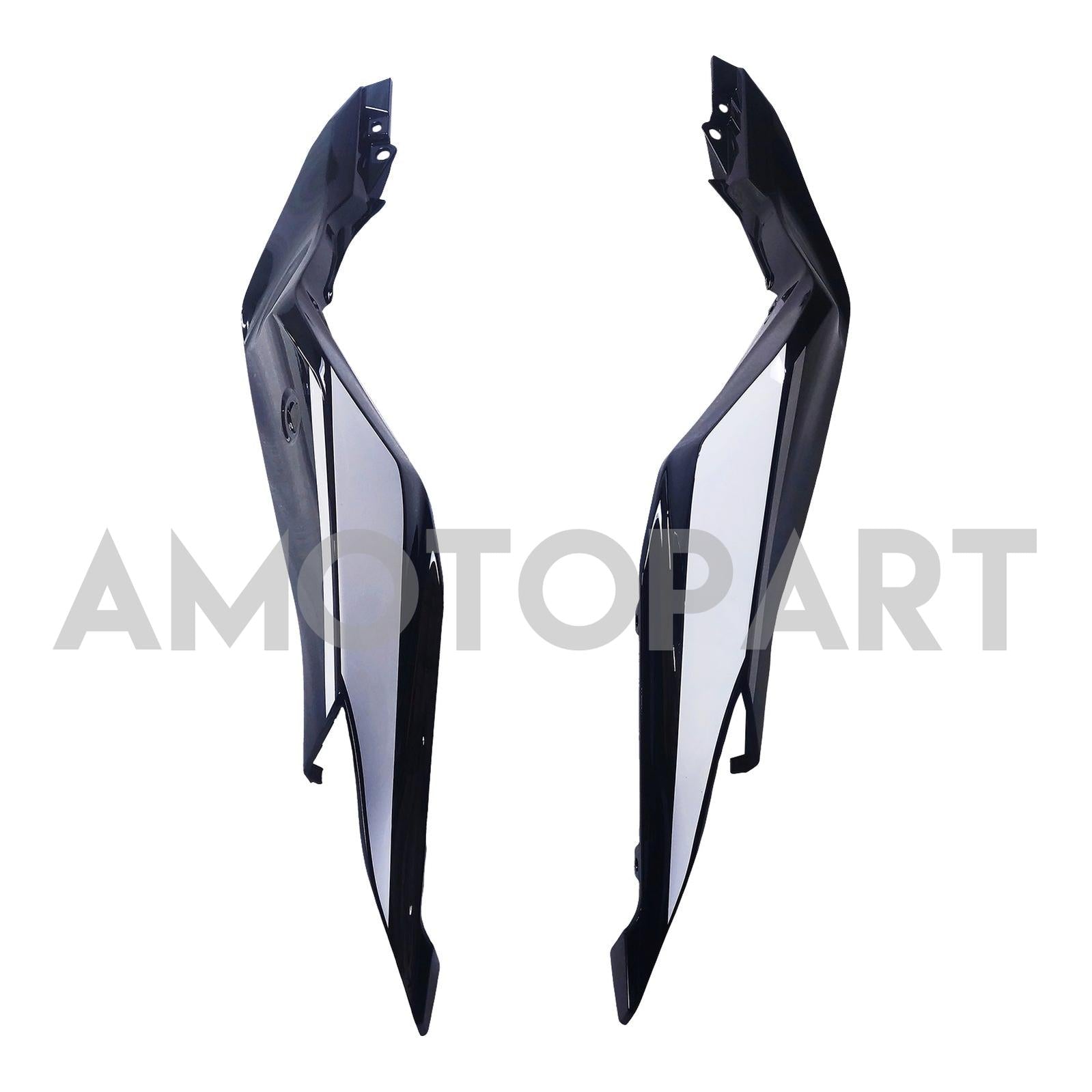 Amotopart 2019-2024 Ninja ZX-25R ZX-4R ZX-4RR Kawasaki Kit carena a strisce bianche e nere