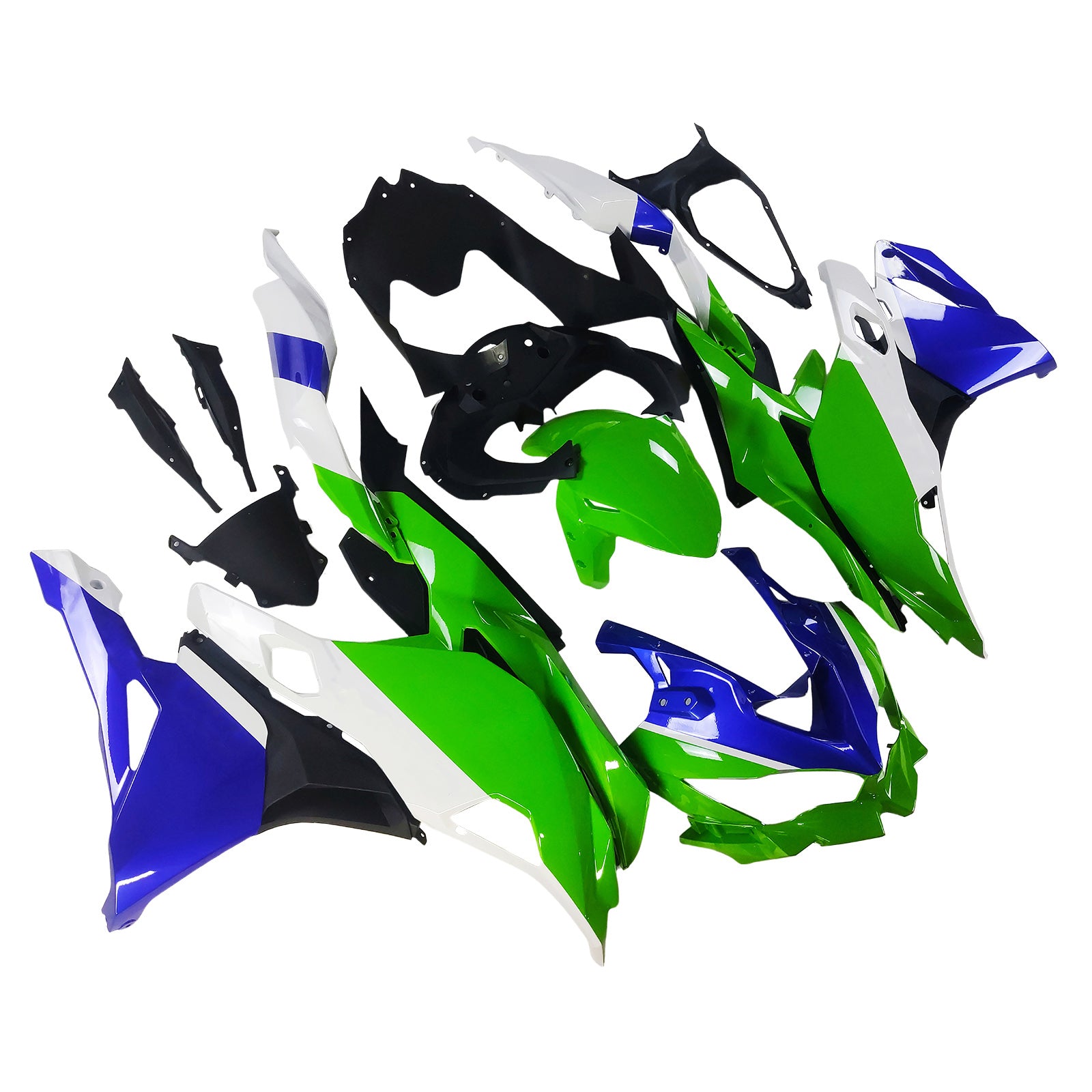Amotopart 2019-2025 Ninja ZX-25R ZX-4R ZX-4RR Kawasaki Green&Blue Fairing Kit