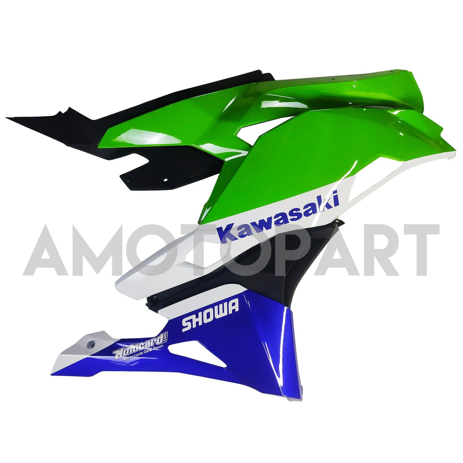 Amotopart 2019-2025 Ninja ZX-25R ZX-4R ZX-4RR Kawasaki Green & Blue Fairing Kit