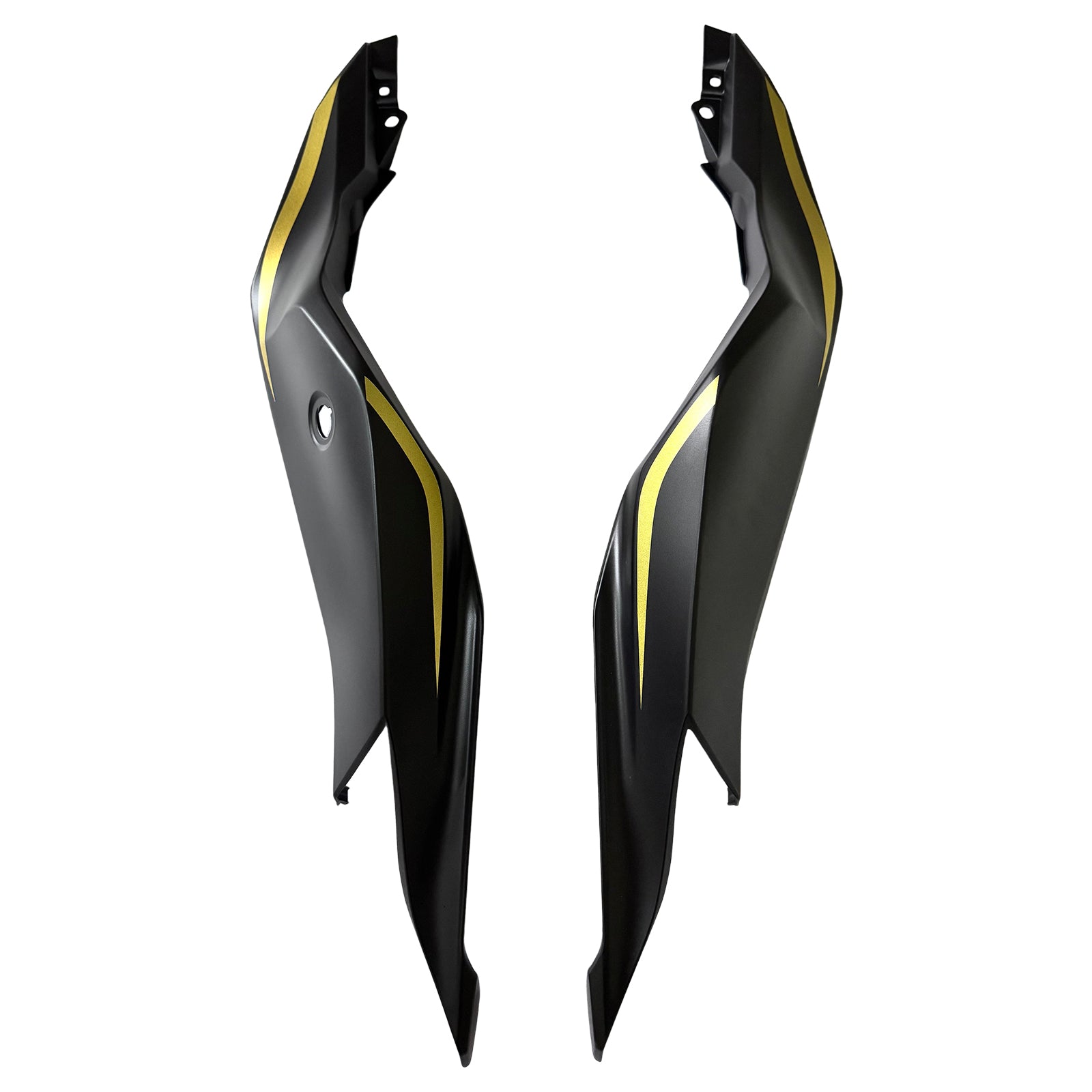 Amotopart 2019-2025 Ninja ZX-25R ZX-4R ZX-4RR KAWASAKI Black & Gold Strips Fairing Kit
