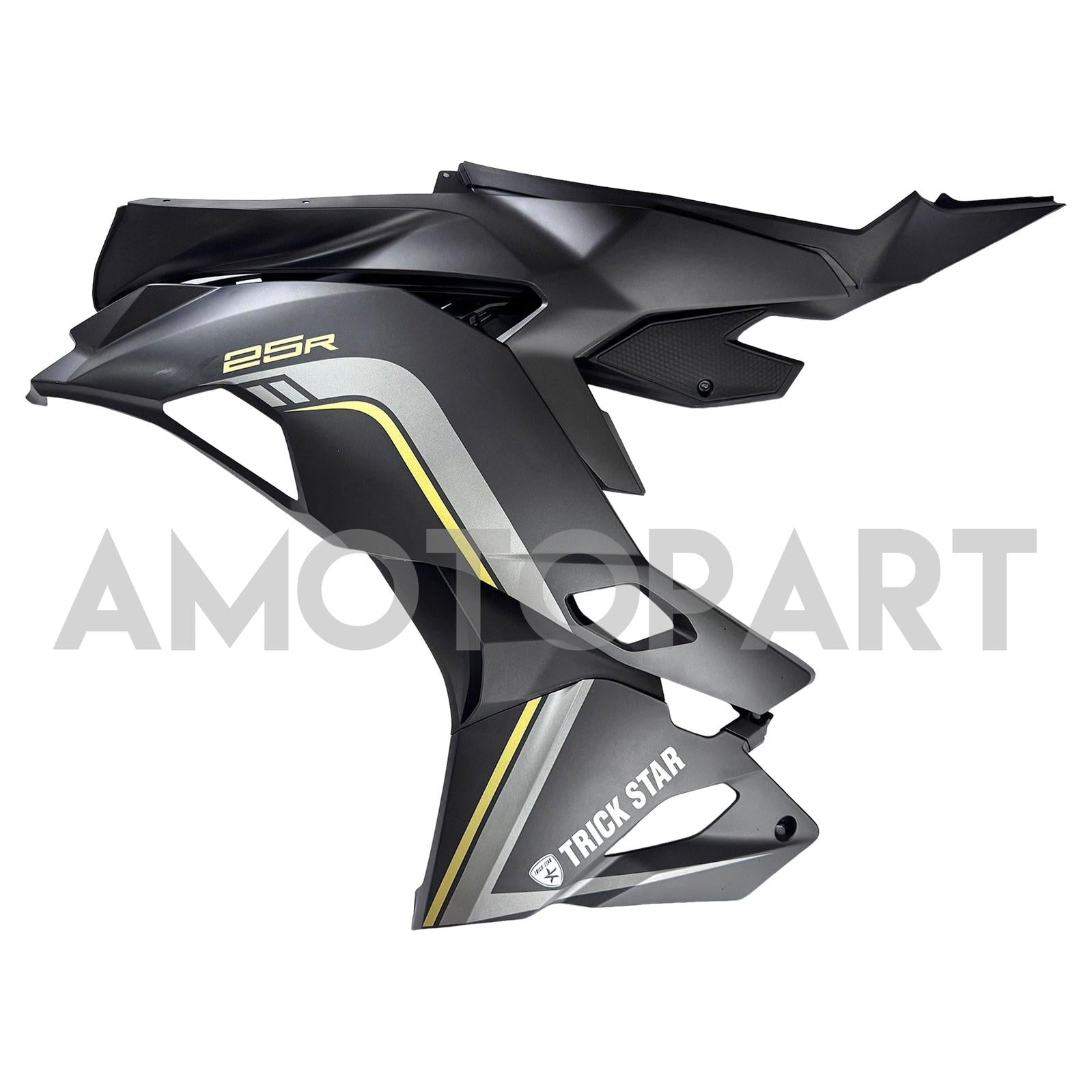 Amotopart 2019-2025 Ninja ZX-25R ZX-4R ZX-4RR Kawasaki Black&Gold Stripes Fairing Kit
