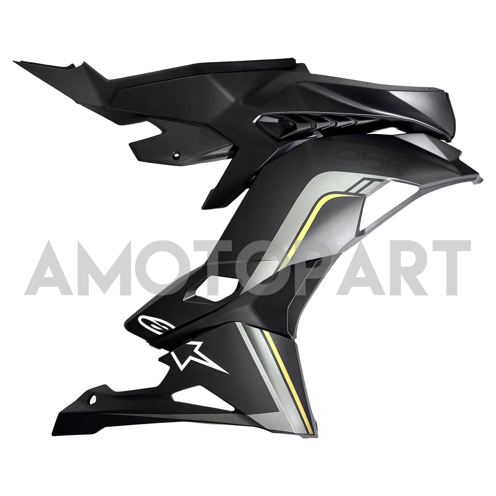 Amotopart 2019-2025 Ninja ZX-25R ZX-4R ZX-4RR Kawasaki Black&Gold Stripes Fairing Kit