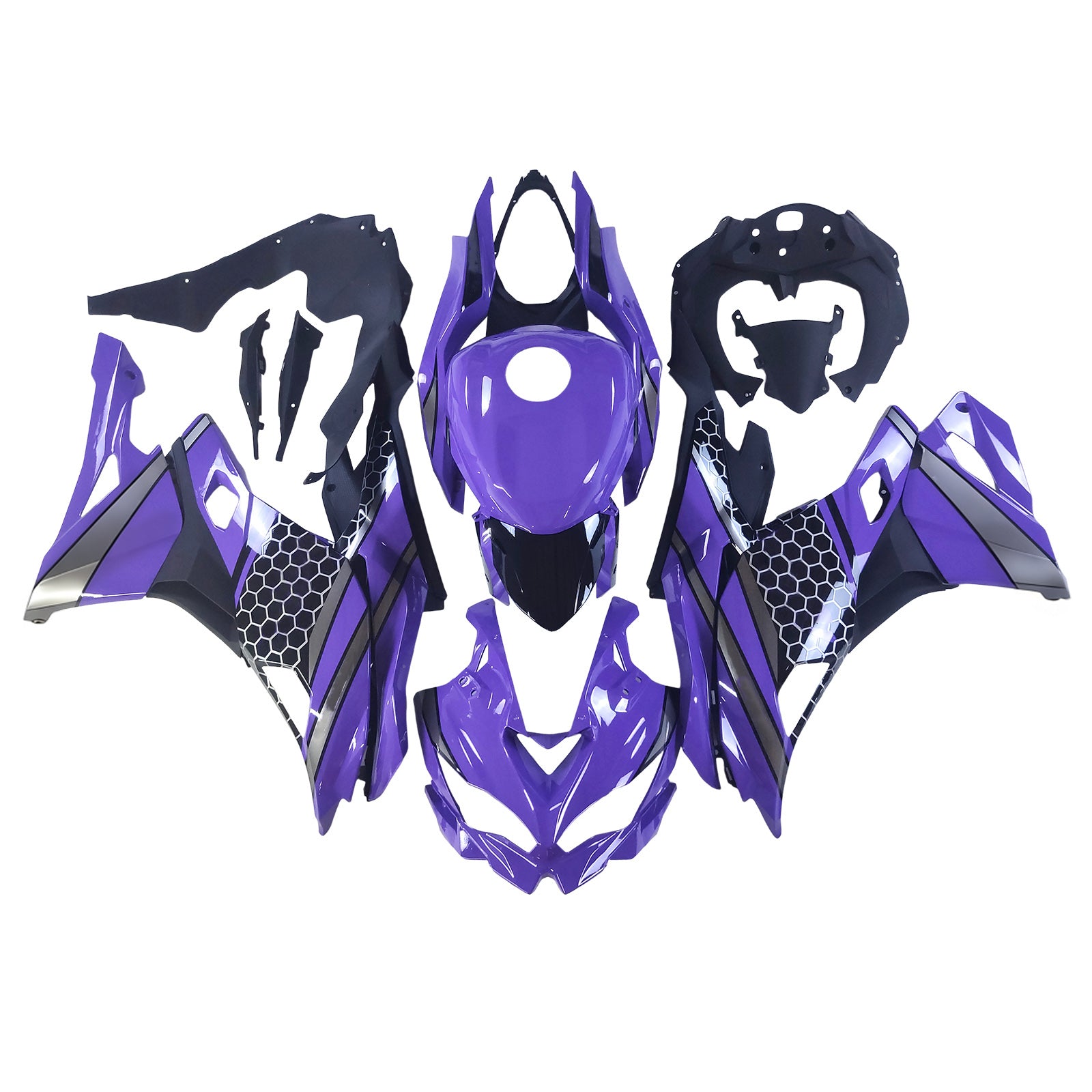 Amotopart 2019-2025 Ninja ZX-25R ZX-4R ZX-4RR Kawasaki Purple Fairing Kit