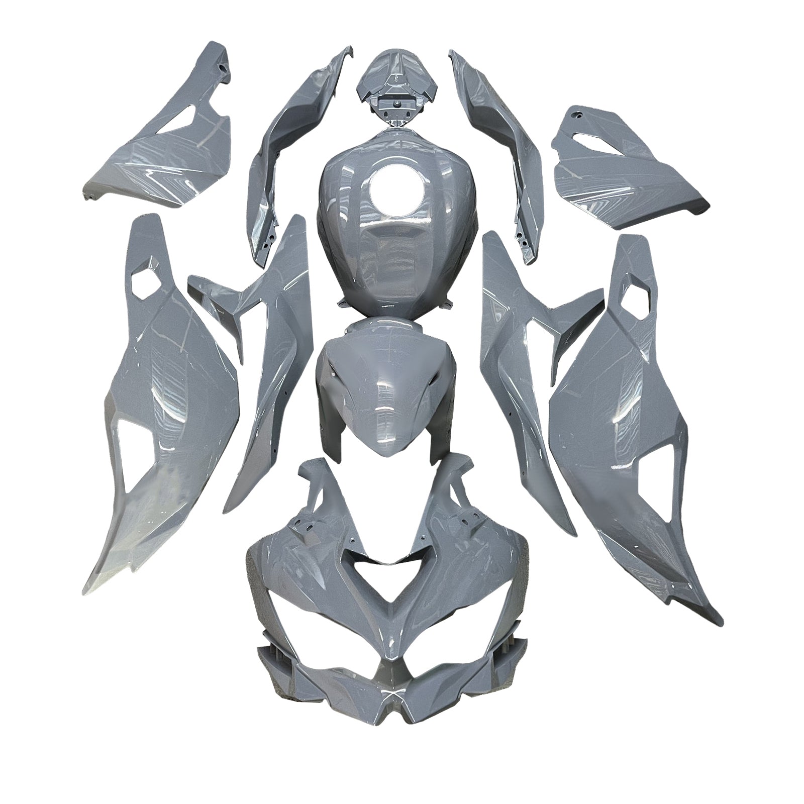 Amotopart 2019-2025 Kawasaki ZX-25R Ninja ZX-4R ZX-4RR Gray Fairing Kit