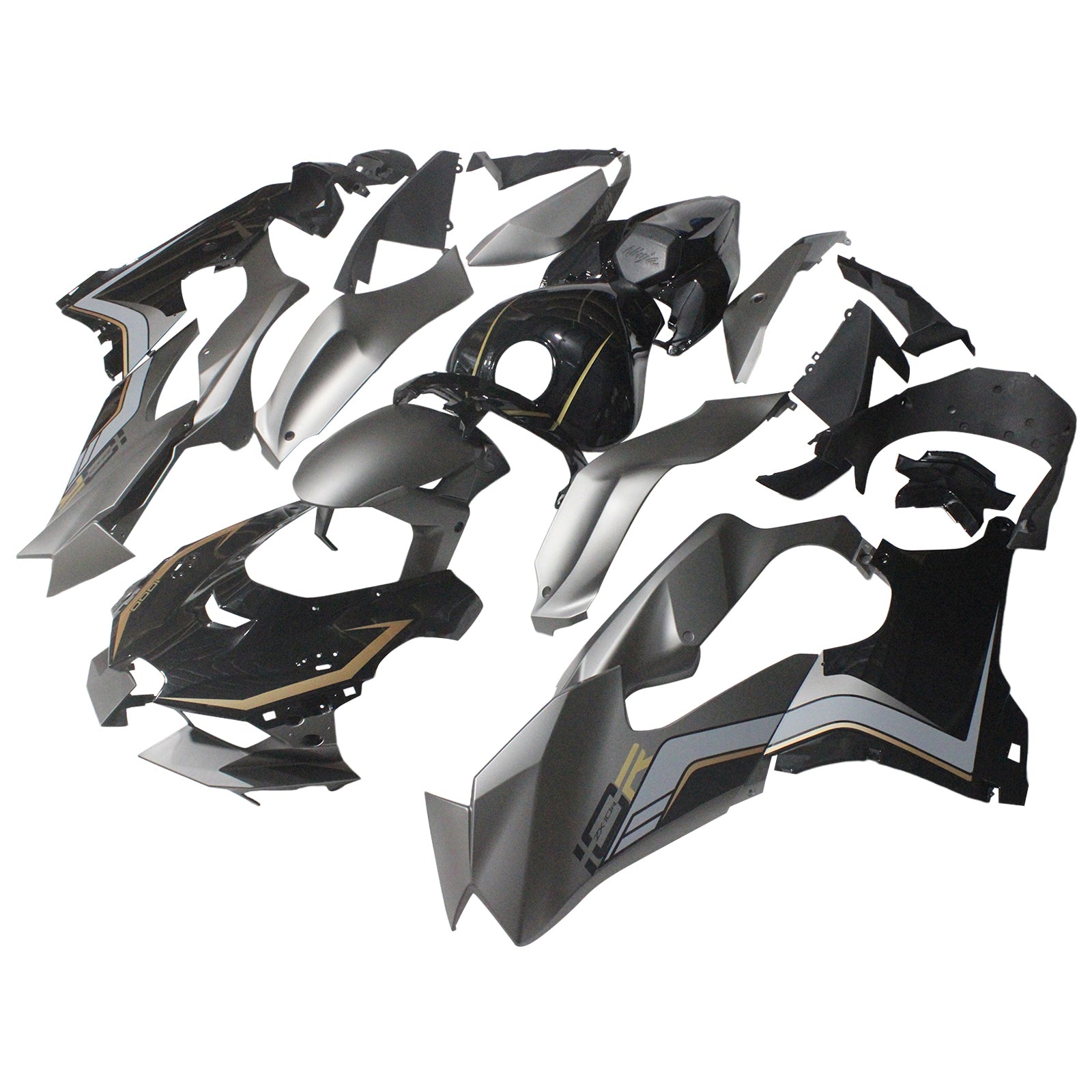 Amotopart 2021-2025 Kawasaki ZX10R ZX10RR Black Style4 Fairing Kit