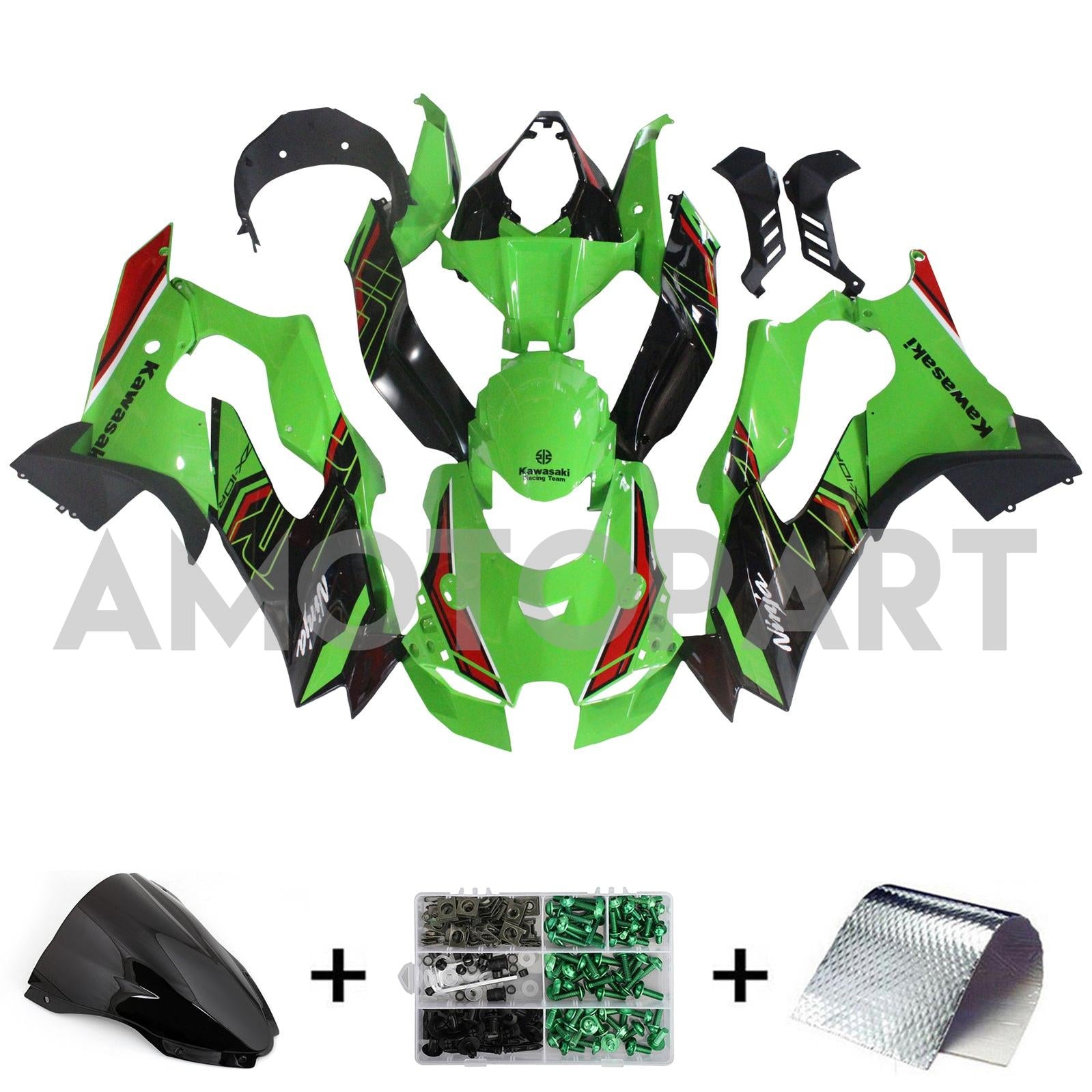 AMOTOPT 2021-2025 KAWASAKI ZX10R ZX10RR GREEN BLACK STILO8 KIT