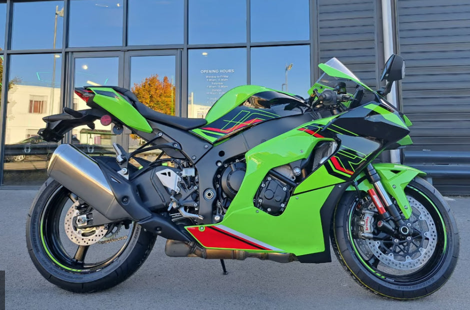 Amotopart 2021-2025 Kawasaki ZX10R ZX10RR Green Black Style8 Fairing Kit