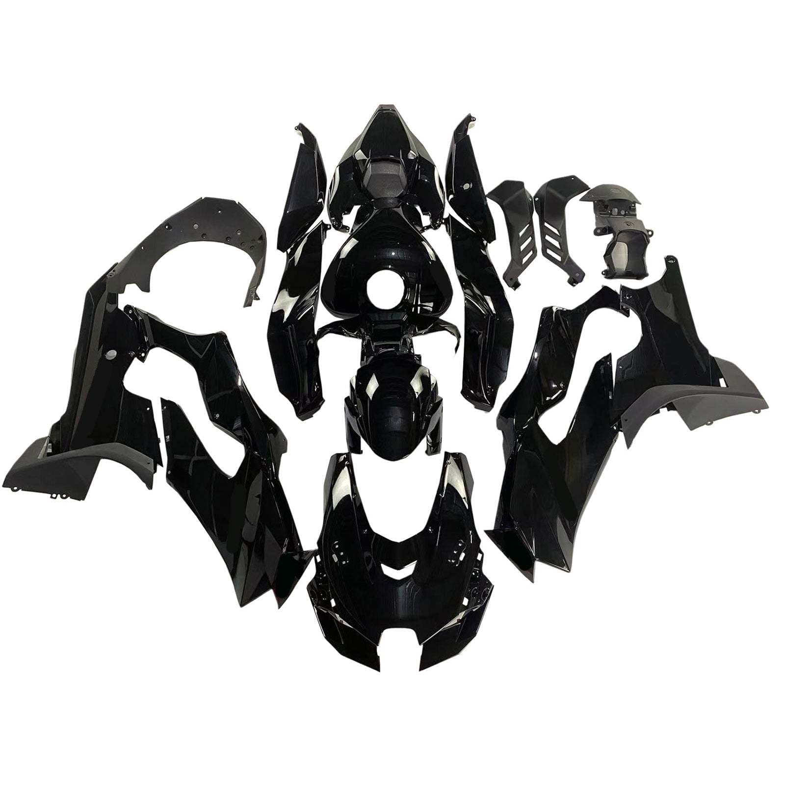 Amotopart 2021-2025 Kawasaki ZX10R ZX10RR Black Style3 Zestaw owiewki