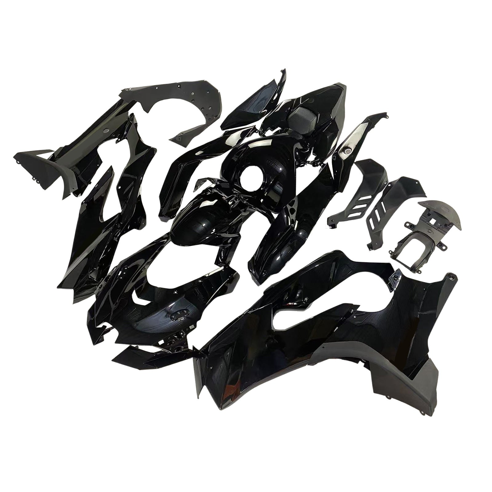Amotopart 2021-2025 Kawasaki ZX10R ZX10RR Black Style3 Fairing Kit