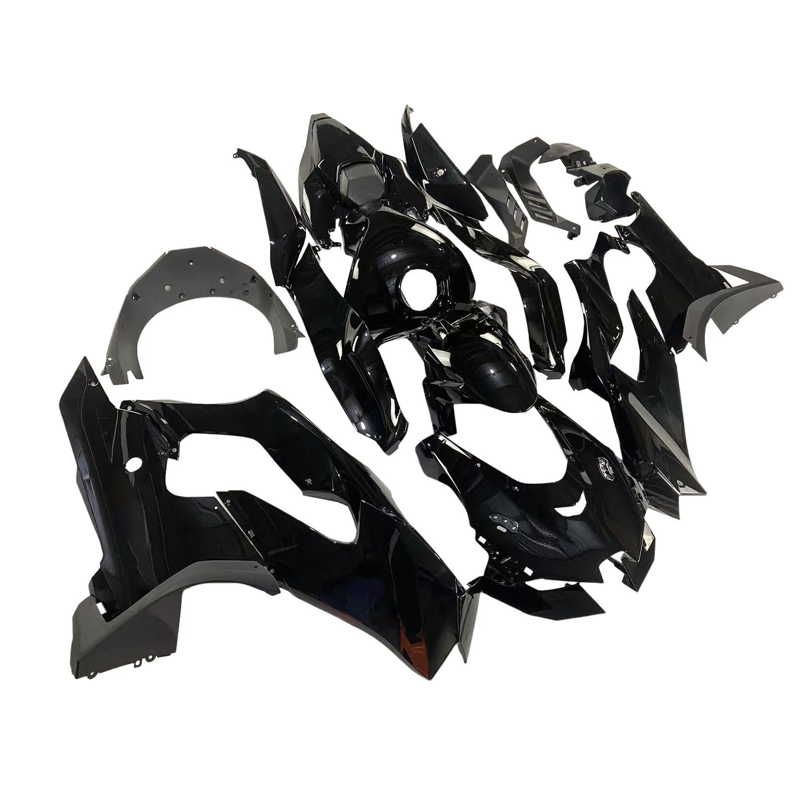 Amotopart 2021-2025 Kawasaki ZX10R ZX10RR Black Style3 Fairing Kit