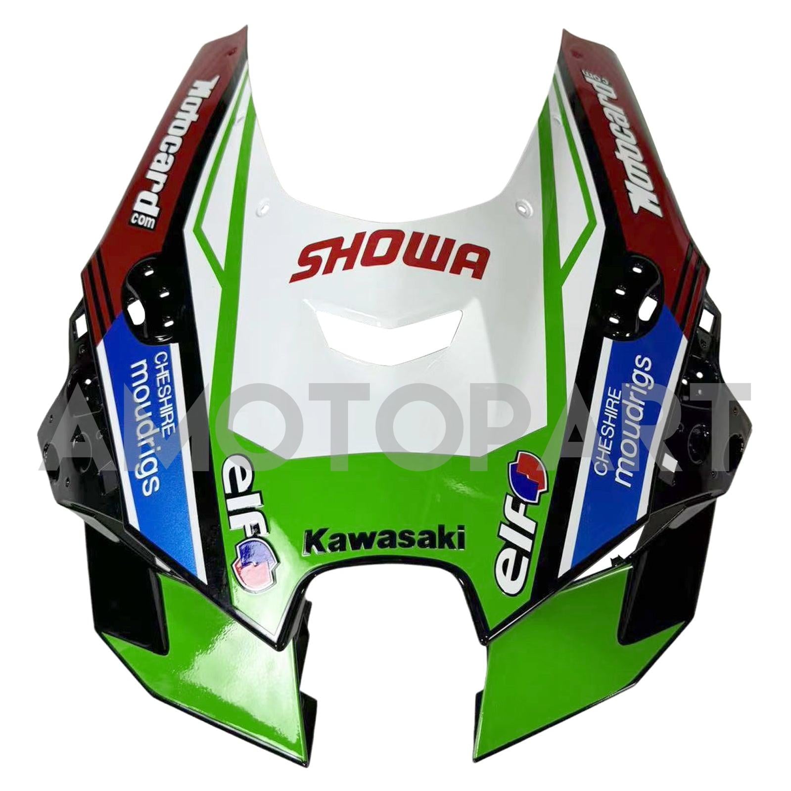 Amotopart 2021-2024 Kawasaki ZX10R ZX10RR ブラック グリーン ロゴフェアリング付き