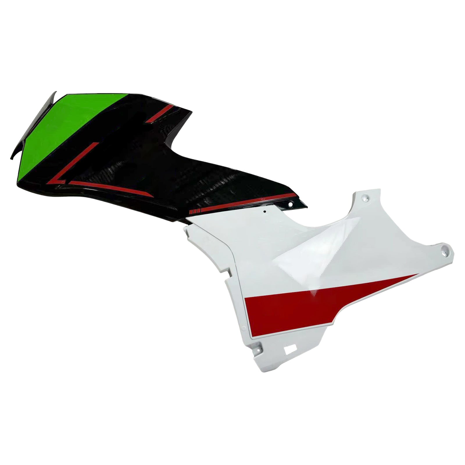 Amotopart 2021-2025 Kawasaki ZX10R ZX10RR Czarna zielona z logo owiewki